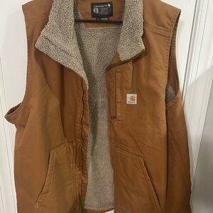 Carhartt Tan Sherpa-Lined Vest